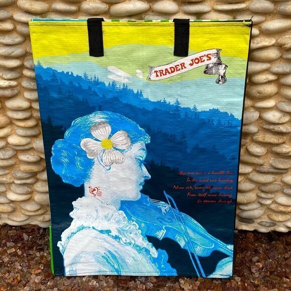 NWT New Trader Joe’s North Carolina NC Tote Bag Reusable Shopper Tarheels BBQ - Picture 1 of 10